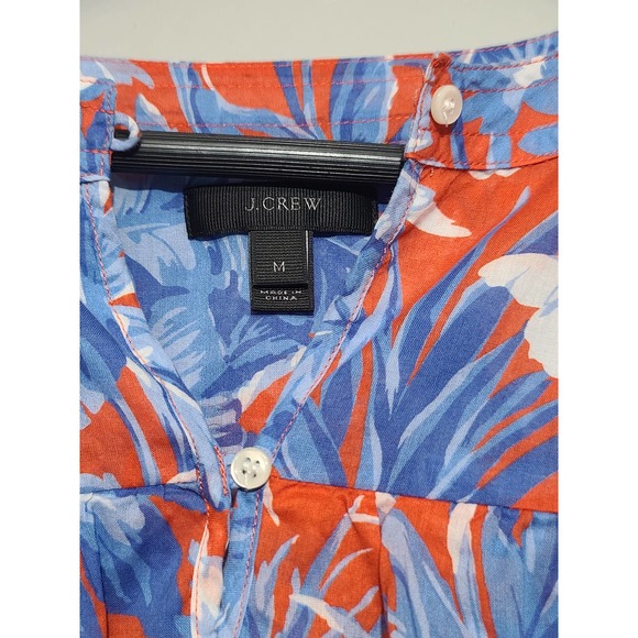 J Crew Long-Sleeve Floral Ruffle Ratti Rio Top - Picture 5 of 6